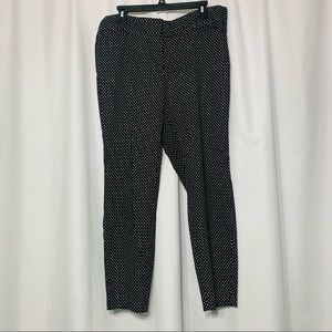 The Limited Exact Stretch Black Polka Dot Skinny Pants Size 16